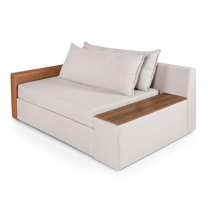 Image of Sofá-cama Casal 2 Lugares Com Baú Lateral Panamá Linho Gelo PLA-MO895UP72KRFMOB