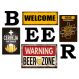 Kit 4 Placas Decorativas Cervejas Bebidas C/ Letras BEER