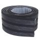 Eva Rodape Ripado Laminado Acabamento Marmo Preto - 2,5m
