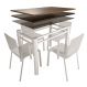 Pé Base De Mesa Jantar Branco Para Tampos Pedra Granito Vidro 1,20mt