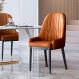 Cadeira De Jantar Dinner Confortavel Moderna Ergonomica Apoio De Braços Sala Jantar Cozinha Restaurante Escritorio Assento Encosto Confortável Com Estofamento Revestido Em Couro Sintético Cor: Marrom