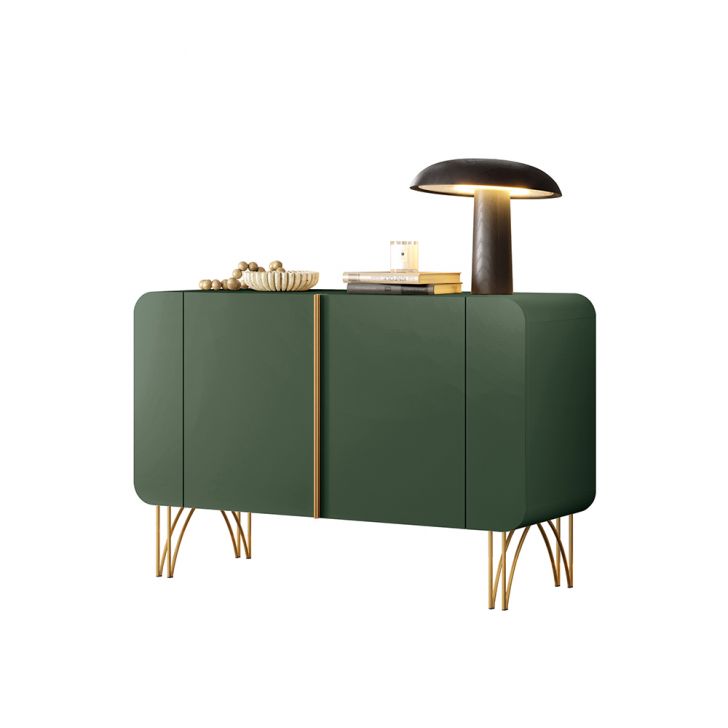Buffet Benvenuto MDP/MDF Sala de Estar Decorativo com Pés em Aço Verde Pistache G26 - Hb Móveis