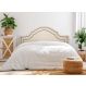 Cabeceira Queen Para Cama Box Provençal Dupla 160x60 Suede Off White - Tachas Fumê
