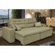 Sofá Cairo 2,72m Retrátil, Reclinável com 4 Almofadas Tecido Suede Castor - Cama InBox