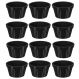 Kit 12 Ramekin 60ml Preto Molho Maionese Shoyu Restaurante L