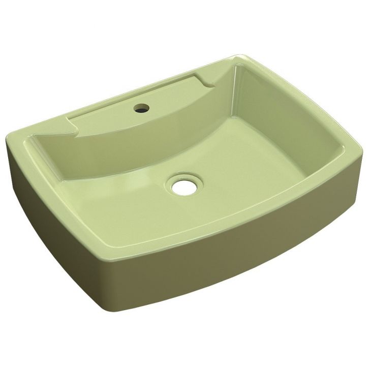 Cuba Pia De Apoio Para Banheiro  Retangular Aria RT50 Verde Acqua C08 - Mpozenato