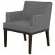 Poltrona Decorativa Para Sala de Estar e Recepção Beatriz W01 Corino Cinza - Lyam Decor