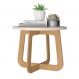 Mesa de Centro Redonda Jasmin Off white e Carvalho