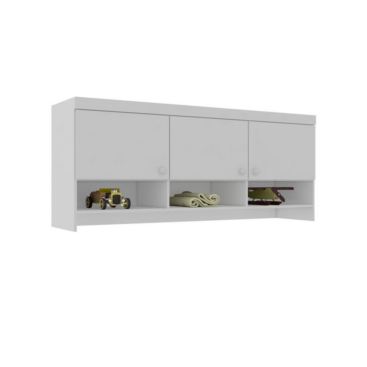 Guarda-Roupa Aéreo Infantil Eloísa 3 Portas Branco