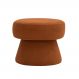 Puff Decorativo Redondo Liz Sala de Estar Linho Terracota - Nexta Casa