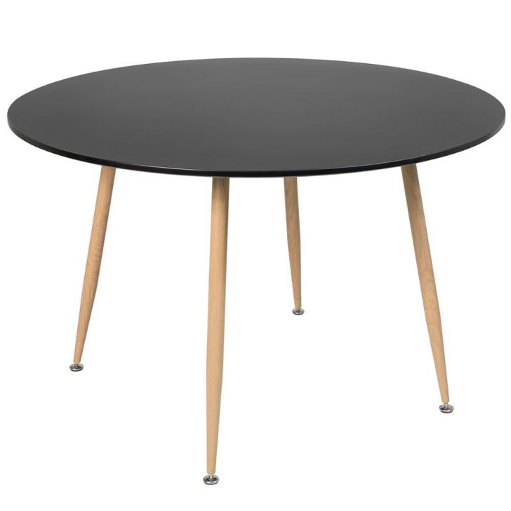 Mesa de jantar redonda Clarice 120 cm Preto