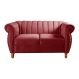 Sofá 2 Lugares Chesterfield Sofá Realeza Vintage - Suede Bordô