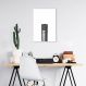Quadro Microfone 100x70 Filete Branco