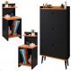 Kit Quarto 2 Mesas Cabeceira Mesinha Fantasy Lateral Cama Sapateira Vertical Dark Organizadora Calçados Unissex Preto/Cinamomo - Lojas RPM