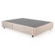 Cama Box Viúva com Guarda Objetos Bege com Colchão Guldi Dream Mola Ensacada (30x128x188) e 2 Travesseiros Guldi Dream Branco e Azul