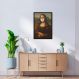 Quadro Mona Lisa de Máscara Pandemia 100x70 Caixa Preto