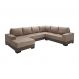 Image of Sofá de Canto 2 Lugares com Chaise Esquerdo Patrícia Suede Chocolate IM730UP62PFHMOB