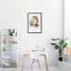 Quadro Drawn Mulher Confiante 100x70 Caixa Preto