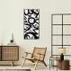 Quadro Abstract Letters 86x43 Filete Preto Branco