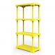 Estante Poly Com 4 Prateleiras Amarelo