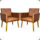 Kit 2 Poltronas Decorativas Para Sala Nina Corino Peroba Pé Castanho - Clique E Decore