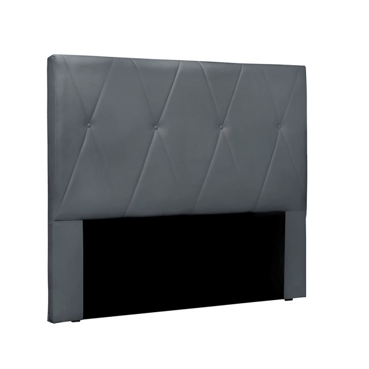 Cabeceira Casal Aquilla Veludo Cinza