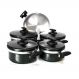Jogo de Panela Super Craqueado Preto 5 Peças Cooklar