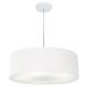 Pendente Cilíndrico Md-4217 Cúpula em Tecido 50x15cm Branco - Bivolt