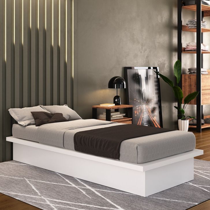 Cama Oriental De Solteiro Branco - Foscarini