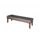 Banco | Banqueta 2 Lugares Lucia Cinza e Amêndoa 100 cm