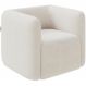 Poltrona Decorativa Para Sala de Estar Fixa Living Peônia K01 Bouclê Creme - Lyam Decor