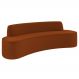 Sofá 5 Lugares para Sala de Estar Living 300cm Koane D06 Veludo Laranja - Mpozenato