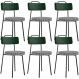 Kit 06 Cadeiras Decorativa Estofada Sala Jantar Barcelona L02 Facto Verde Musgo Pied Poule - Lyam