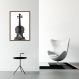 Quadro Instrumento Musical Violino 100x70 Caixa Marrom