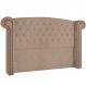Cabeceira Cama Box King com Tachas 195 cm Sofia P05 Veludo Bege - Lyam Decor