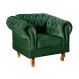 Poltrona Chesterfield Duque Dom Pedro Com Capitonê - Verde