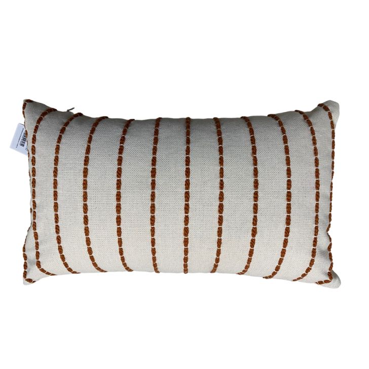 Almofada Jacquard Toulon 30x50 Terracota e Cru