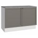 Balcão de Cozinha 120 cm 2 Portas Branco/Cinza Vik Madesa