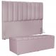 Kit Cabeceira Cama Box Casal King 195cm com Calçadeira Baú Dália W01 Suede Rosê - Lyam