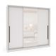 Image of Guarda-Roupa Casal com Espelho Valência 3 Portas 4 Gavetas Branco MO895CL62OSBMOB