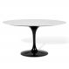 Mesa Saarinen Oval Carrara 120x80cm - Base Preta