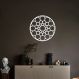 Quadro Escultura Mandala Orbital 90x90 Branco