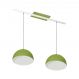 Lustre Pendente Design 7632 2 Lâmpadas E27 Verde