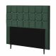 Cabeceira Estofada Espanha 90CM Solteiro Strass Suede Verde - D A DECOR