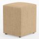 Puff Quadrado Decorativo L02 Sala de Estar Linho Bege Escuro - Lyam Decor