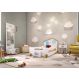 Cama Infantil Belíssima Branca e Azul com 2 Luminárias e Colchão Divaloto