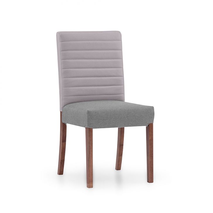 Cadeira Bailey Linho Cinza e Bege