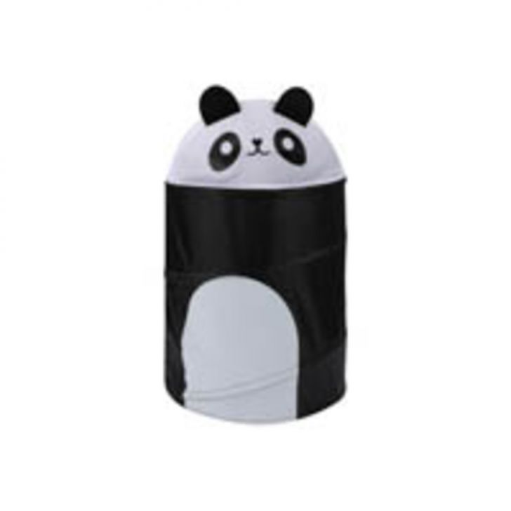 Cesto Dobrável Panda Preto e Branco