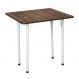 Mesa de Cozinha Dobrável Retangular Nádia Marrom e Branca 72 cm