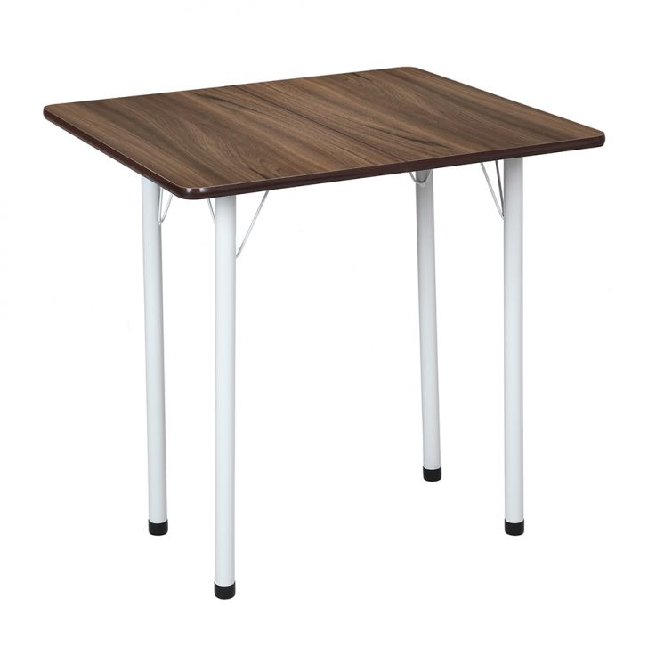 Mesa de Cozinha Dobrável Retangular Nádia Marrom e Branca 72 cm